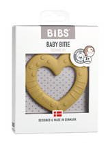 Bibs Bitie Heart Mustard Bijtring 3100254