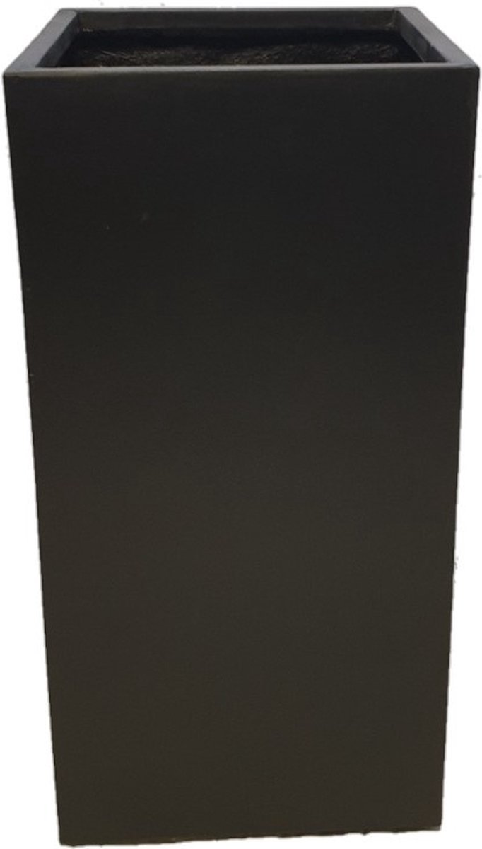 Plantenbak Fiberclay vierkant Galant 23x23x50 cm Zwart | Galant zwart