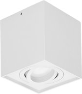 Plafondlamp CAROLIN - Wandlamp binnen - Vierkante opbouwspot met Richtbare lichtbron - GU10- Wit