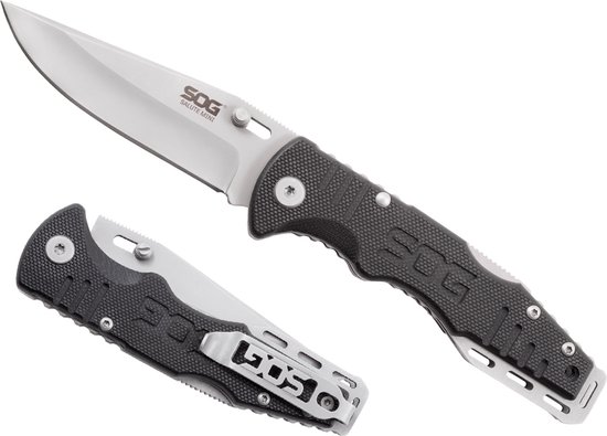 Foto: High quality sog salute antislip zakmes zwart tactical mes outdoormes inklapbaar vismes jachtmes