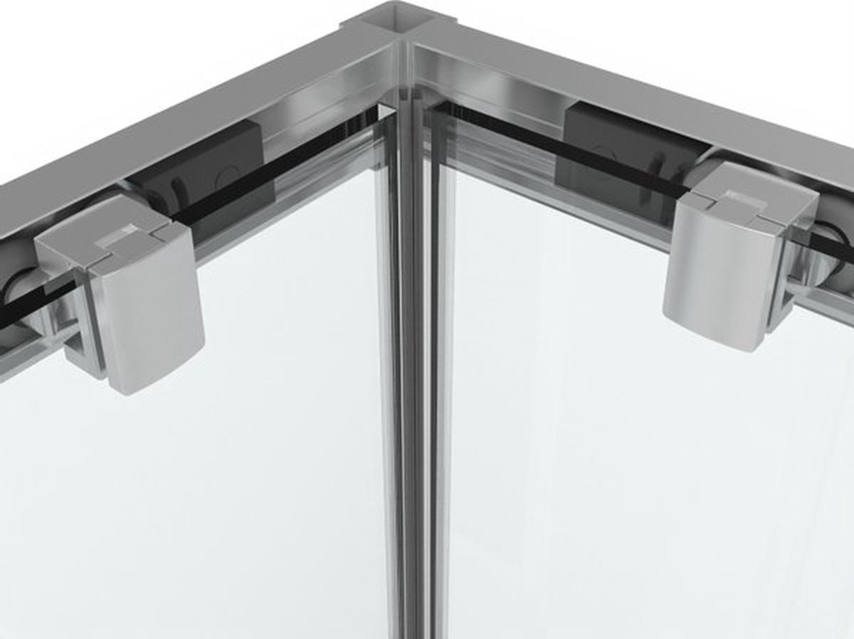 Saniclass Casus douchecabine 80x80x200cm hoekinstap helder glas profiel chroom