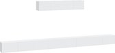 vidaXL - 6-delige - Tv-meubelset - bewerkt - hout - wit