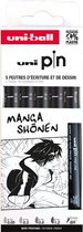 Uni Pin manga shonen set 5 stuks - Fineliner set voor het tekenen van Manga