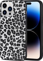 Mobigear Hoesje geschikt voor Apple iPhone 14 Pro Telefoonhoesje Flexibel TPU | Mobigear Safari Backcover | iPhone 14 Pro Case | Back Cover - Snow Leopard