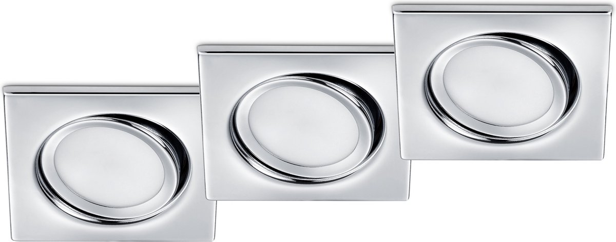 TRIO RILA - Inbouwspot - Chroom - incl. 3x SMD 5 W - Zwenkbaar - Plafondbevestiging - Niet dimbaar