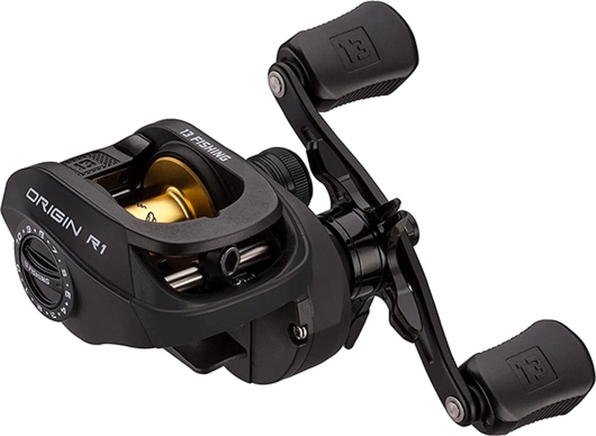 13 Fishing Origin R1 Cast Reel LH - 6.6:1 - Baitcasting Reel - Zwart