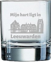 Gegraveerde Whiskeyglas 20cl Leeuwarden