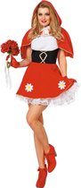 Robe avec cape rouge sexy petit chaperon rouge dame taille 36