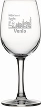 Gegraveerde witte wijnglas 26cl Venlo