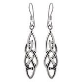 Zilveren oorbellen | Hangers | Zilveren oorhangers, Keltische knoop