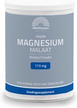 Mattisson - Magnesium Malaat Poeder 173 mg - 11,5% Elementair magnesium - 200 Gram