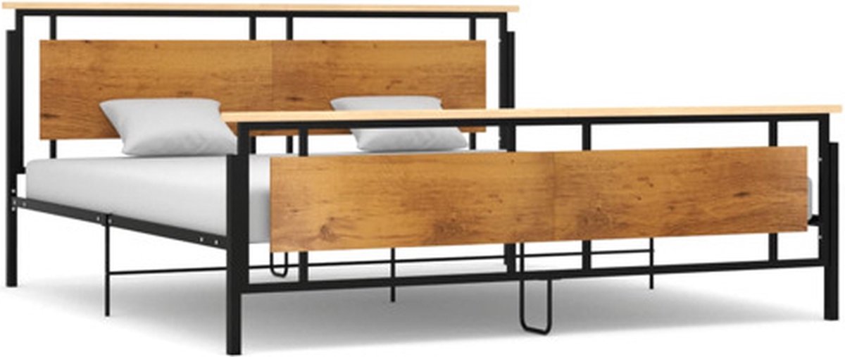 vidaXL - Bedframe - metaal - 200x200 - cm