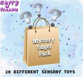 Happy Trendz® Fidget Sensory Toys Deluxe Zilver Bagg 20 PCS Mystery pakket - in Luxe Cadeau Tas  - Set van 20 stuks Verschillende FidgetToys - Mood Octopus - wacky - mochi - spinner - gift -top cadeau - feestdagen - musthave - advent - aftellen