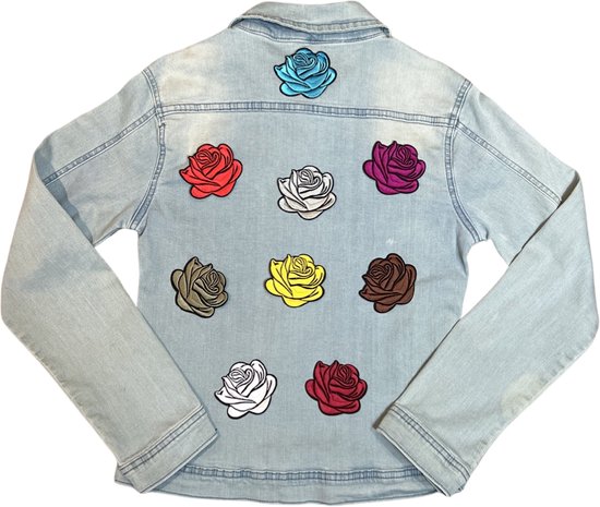 8 Stuks Gestikte Patches Met Bloemen En Rozen Voor Jeans, Kleding, Muts, Schoenen 8 Stuks Gestikte Patches Met Bloemen En Rozen Voor Jeans, Kleding, Muts, Schoenen