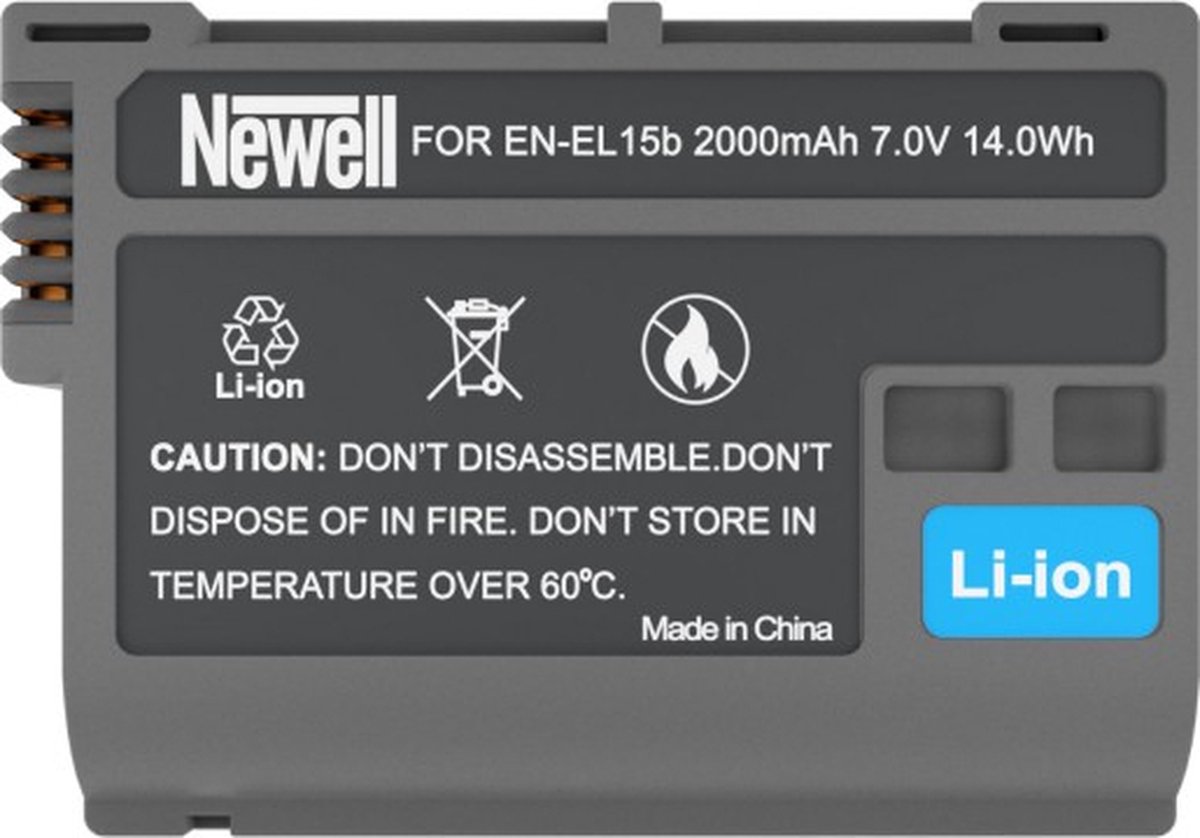 Newell set DL-USB-C lader en 1x EN-EL15b battery for Nikon