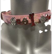 Body Pleasure Roze Unieke Glitter Halsband Met Steentjes Zelf Samentestellen