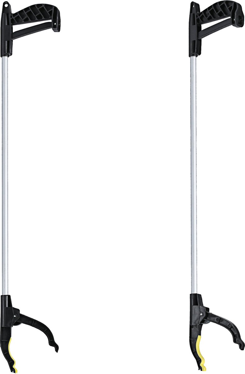 Goedkoopste 12x stuks afvalgrijper/grijphulp met magneet 75 cm - Zwerfvuilgrijper met klemgreep