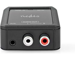 Nedis Digitale Audioconverter - 1-weg - Ingangen audio / video / data: HDMI Input - Uitgangen audio / video / data: 1x 3.5 mm / 2x (2x RCA Female) - Automatisch - Antraciet