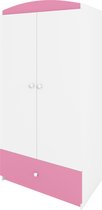 Kocot Kids - Kledingkast babydreams roze zonder patroon - Halfhoge kast - Roze