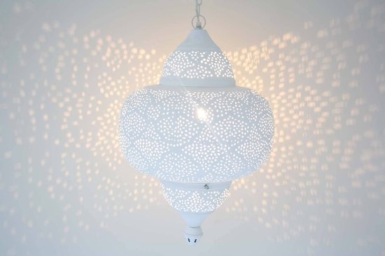 Safaary - Oosterse Hanglamp Wit Mira Ø 42 x 63cm | bol