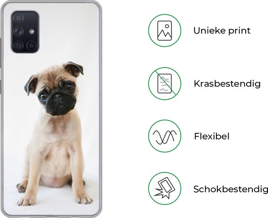 Coque Samsung Galaxy A71 - Chien - Animaux domestiques - Portrait - Siliconen - Sinterklaas - Noël - Cadeaux - Cadeaux chaussures