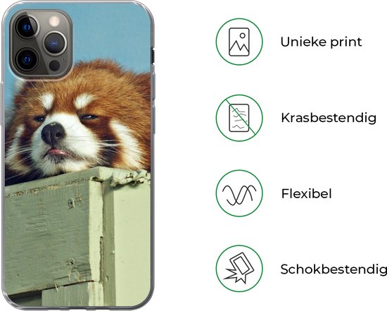 Coque iPhone 13 Pro - Panda - Bois - Rouge - Siliconen - Sinterklaas - Noël - Cadeaux - Cadeaux de chaussures