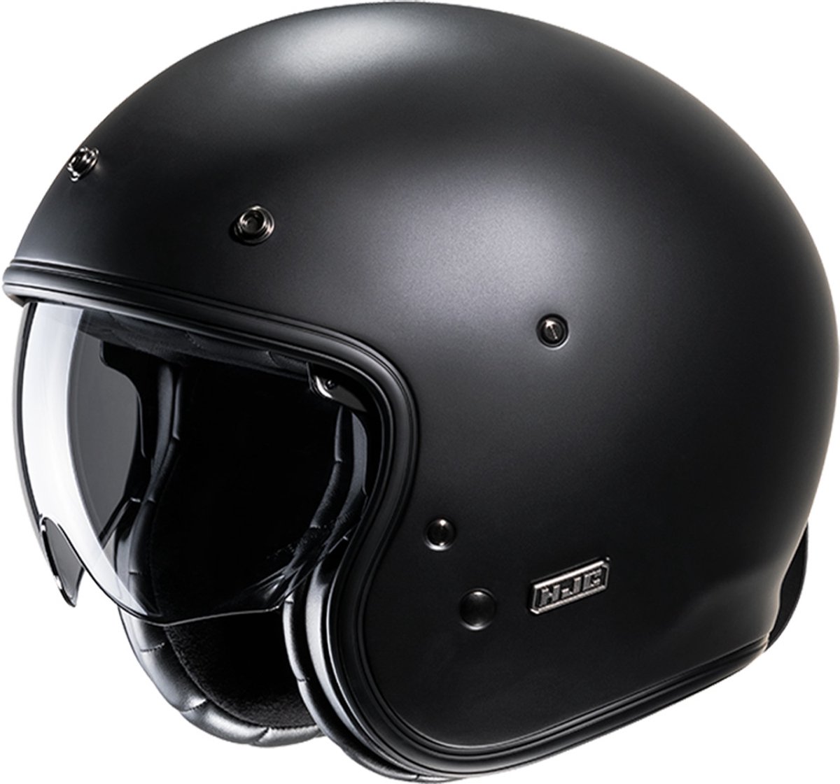 Hjc V31 Flat Black Semi Flat Black Open Face Helmets L - Maat L - Helm