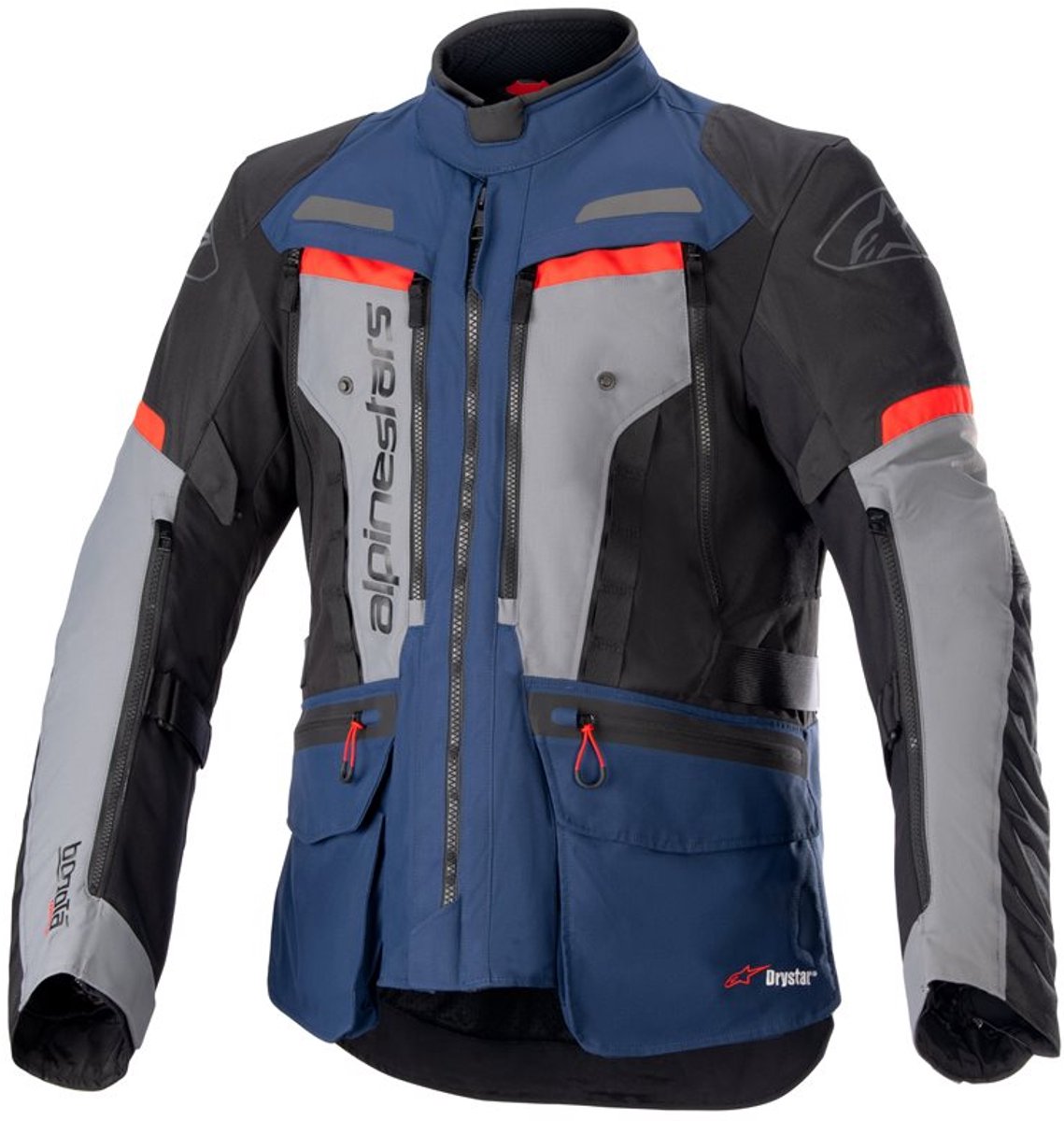 Alpinestars Bogotá Pro Drystar Jas Donker Blauw Zwart Fel Rood - Jas