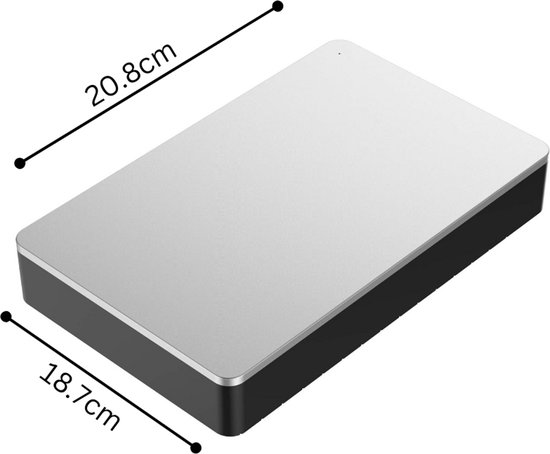 ApexArte® Externe Harde Schijf 2 TB - Zilver van Merkloos — afbeelding 3