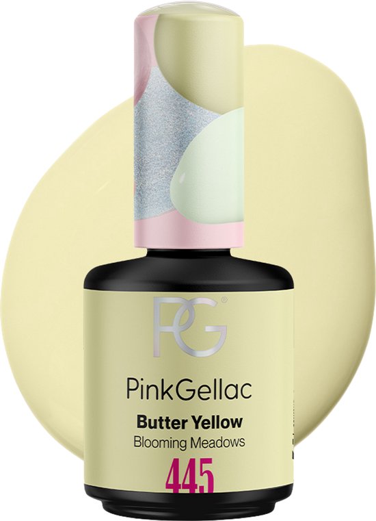 Pink Gellac Gellak - 445 Butter Yellow 15ml - Gele Gel Nagellak - Gellac - Gel Nagels Producten