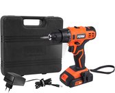 Bol.com FERM - AX-POWER - CDM1164 - Accuboormachine - 20V - met - 2.0Ah accu - en - Lader - In koffer -Led licht - 17 slipkoppel... aanbieding