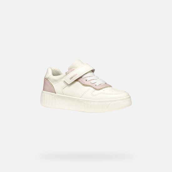 Baskets pour femmes GEOX MIKIROSHI FILLE - Ivoire clair/rose clair - Taille 33