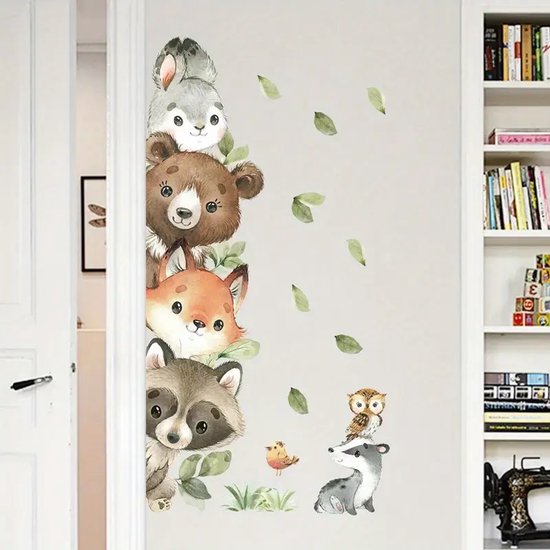 Muursticker Dieren Uit Het Bos XL | Babykamer En Kinderkamer Decoratie Meisje En Jongen Behangsticker