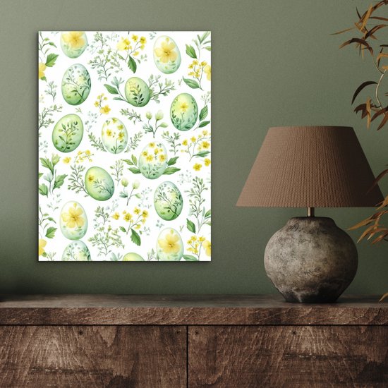 Tableau aluminium 30x40 cm - Décoration murale métal - Motif - Vert - Oeufs - Décoration murale métal salon - Décoration industrielle - Photo sur dibond - Accessoires industriels chambre
