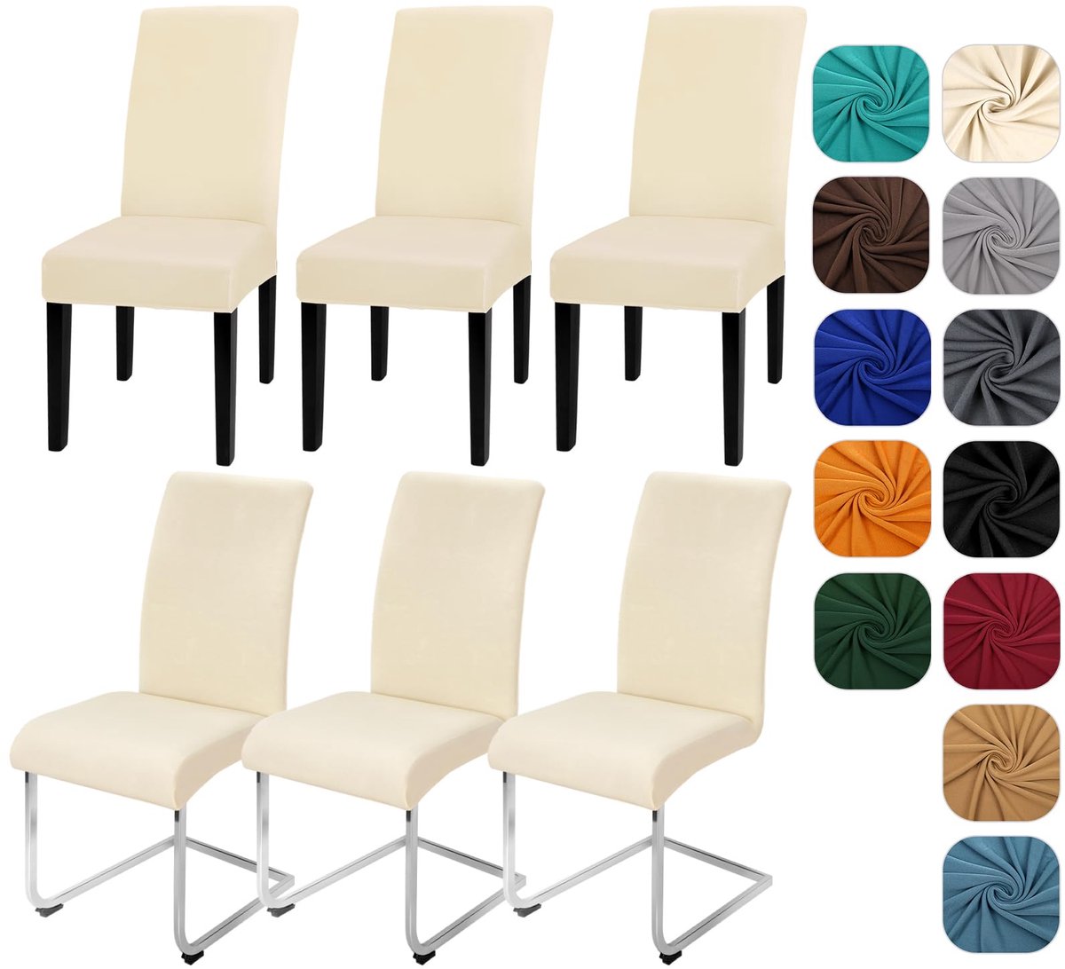 My Ninki ® Stretchbare Stoelhoezen Set van 6 voor Veelzijdige Interieurvernieuwing en Bescherming