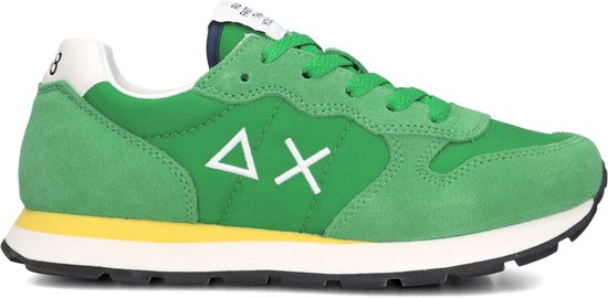 Sun68 Boys Tom Solid Sneakers Jongens Leren Sneaker Groen