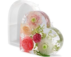 Hartvormige siliconen - Siliconen bakvormen - Harsvormen - IJsblokjesvormen - Luxe ijsblokjesvormen - Hartvormige ijsblokjesvormen - 3D hart cakevorm bakvorm - doe-het-zelf knutselen -Olymajy Epoxyharsvorm