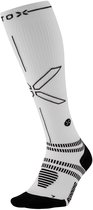STOX Energy Socks Hardloopsokken Dames - Compressiekousen - Compressie Sokken Hardlopen - Sportsokken Wit - Maat L: 40-43 - 1 Paar