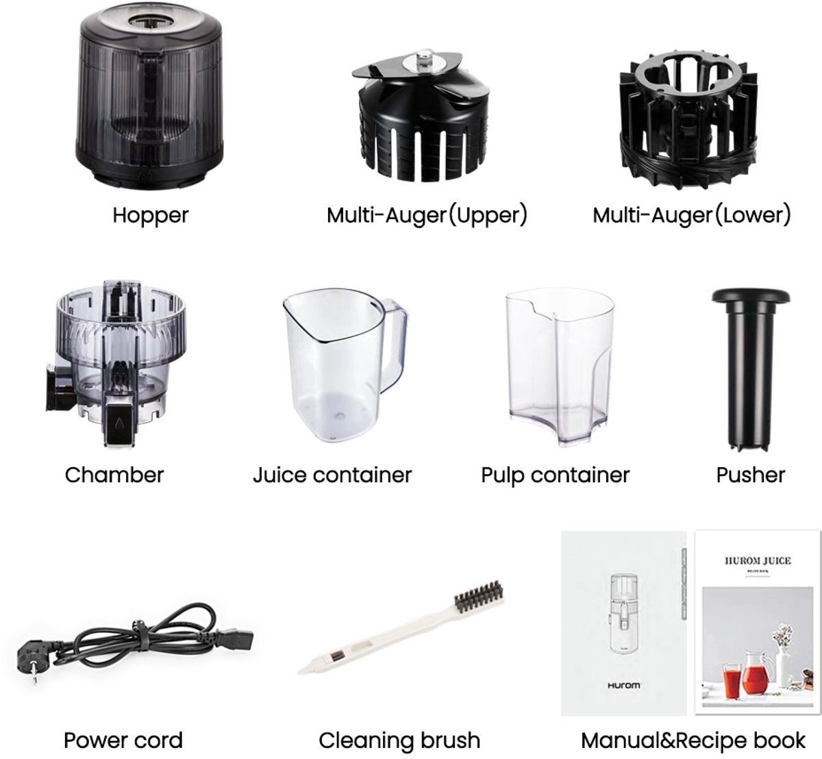 Hurom H70FT - Slowjuicer - Easy Clean - Juicer - Groenten en Fruitpers - Grijs thumbnail 4
