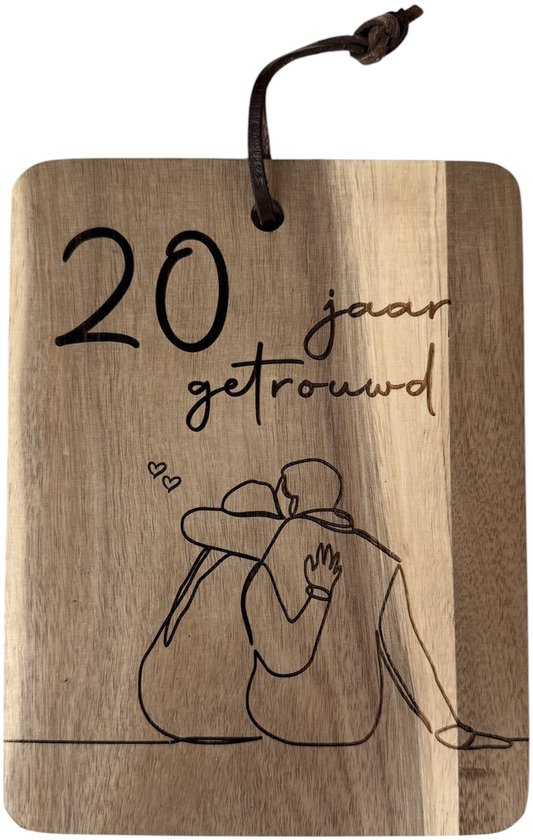 20 jaar getrouwd - 20 jaar huwelijk - Porseleinen huwelijk - 20 jaar samen - Trouwdag - Trouwdag cadeau - Huwelijkscadeau - Trouwdag jubileum - Jubileum huwelijk