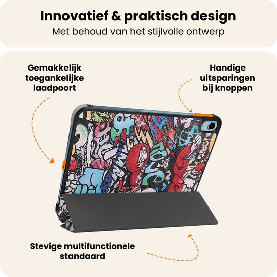 Étui pour iPad 2025, étui à trois volets avec protection d'écran, étui pour iPad 11, étui à Hardcover, Bookcase à livres - Graffity