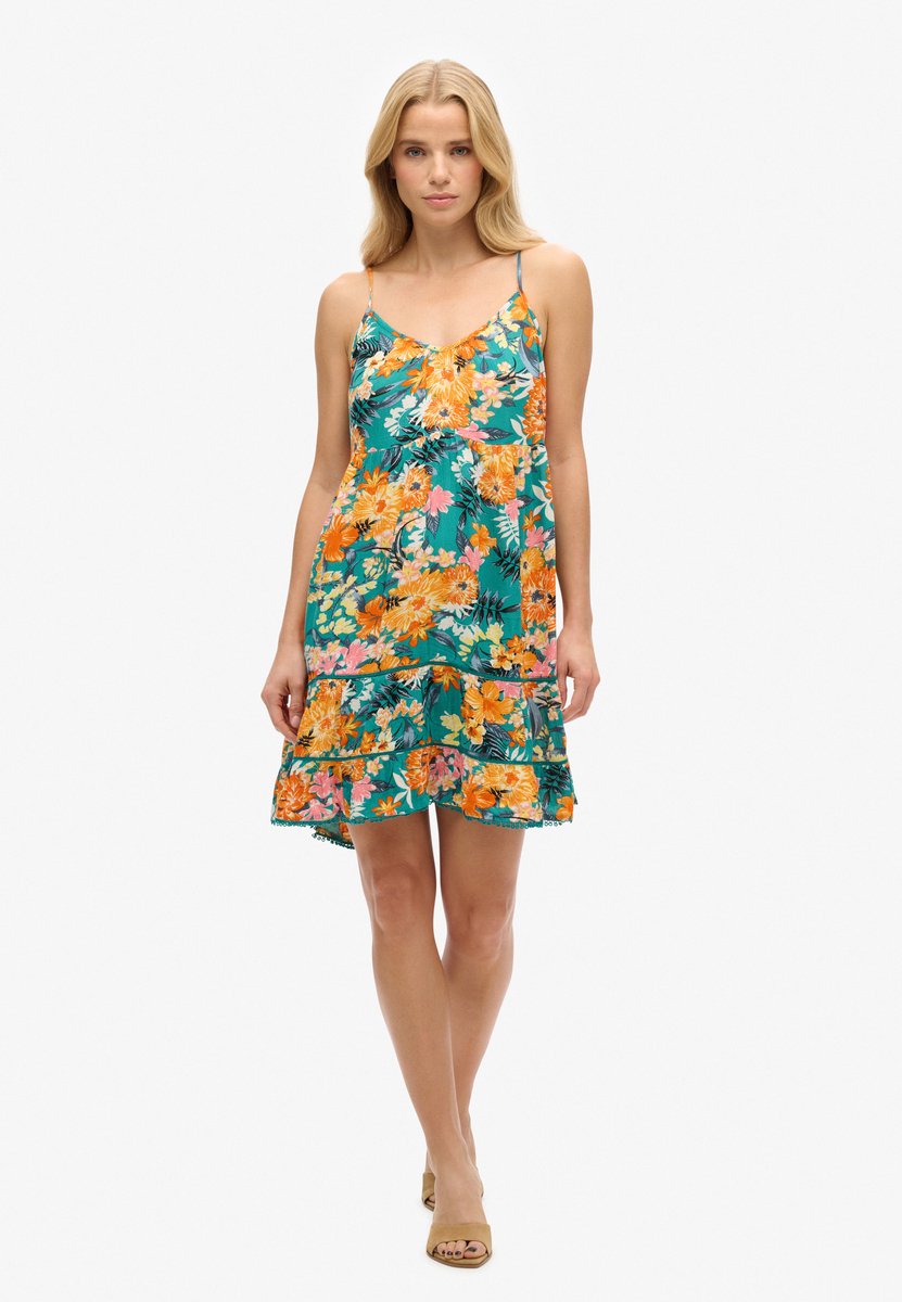Superdry Mini Beach cami-jurk Dames Jurken Blauw