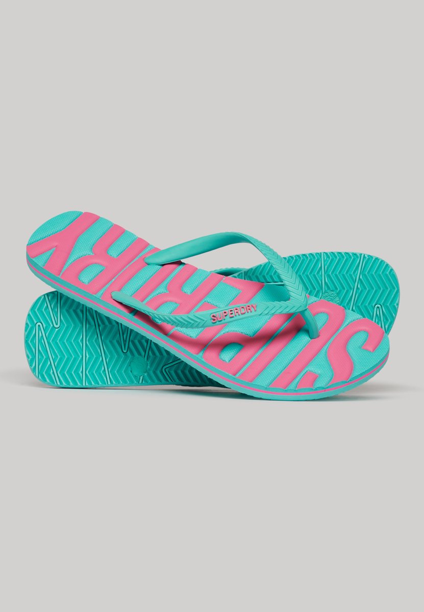 Superdry Vegan Vintage Kinderenlippers Dames Slippers Blauw