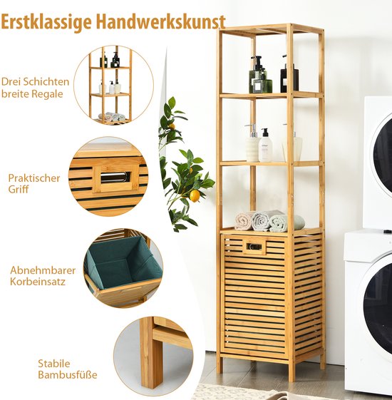Vasagle kasten Met wasmand 4 laden kopen? | Tot 34% korting