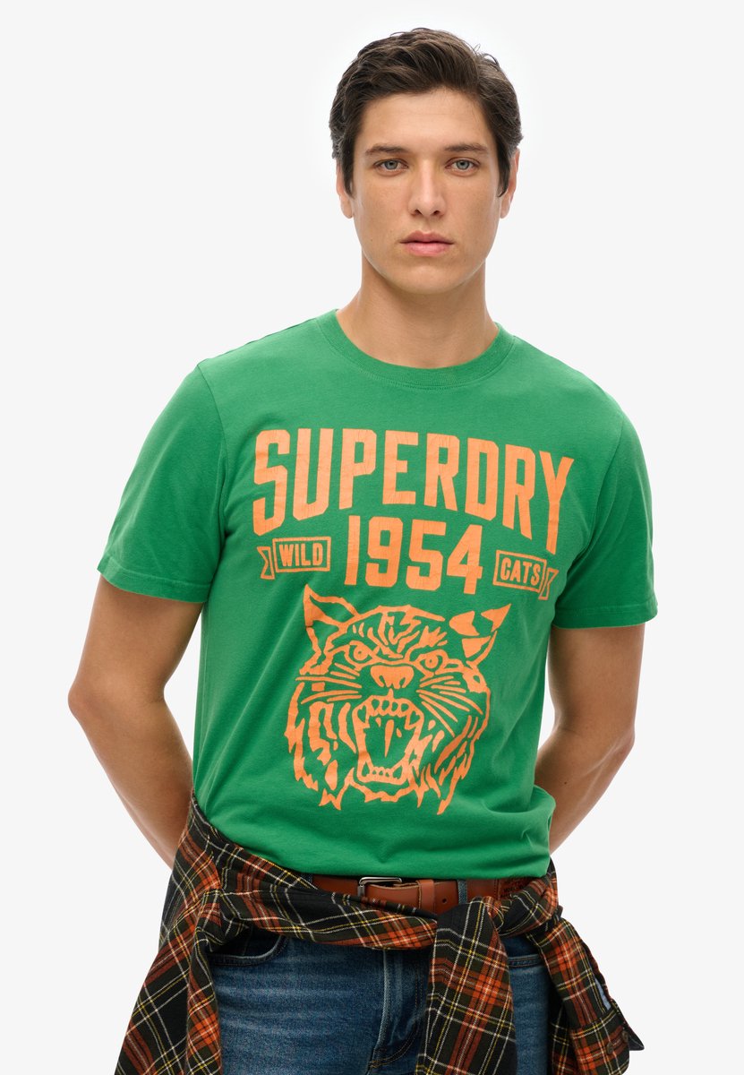 Superdry Track & Field Athletic T-shirt met print Heren T-shirts Groen