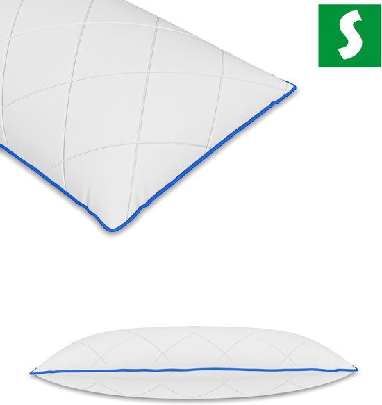 Schlaftroll - Ergonomisch Kussen 60x60 met microvezel vulling - Kussen wasbaar - Orthopedisch kussen - Ademende materialen-Zachte kussensloop