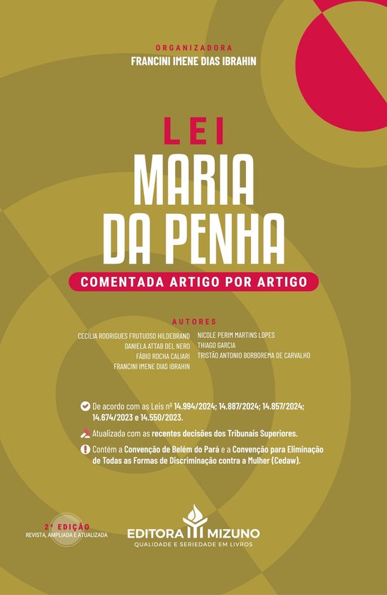 Lei Maria da Penha Comentada Artigo por Artigo 2ª edição  ... - cover