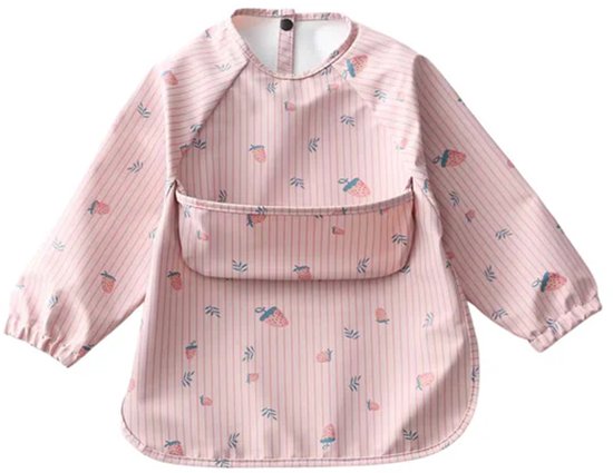 Dutsi - Tablier enfant - Déperlant et ajustable - 6-12 mois - Fraise