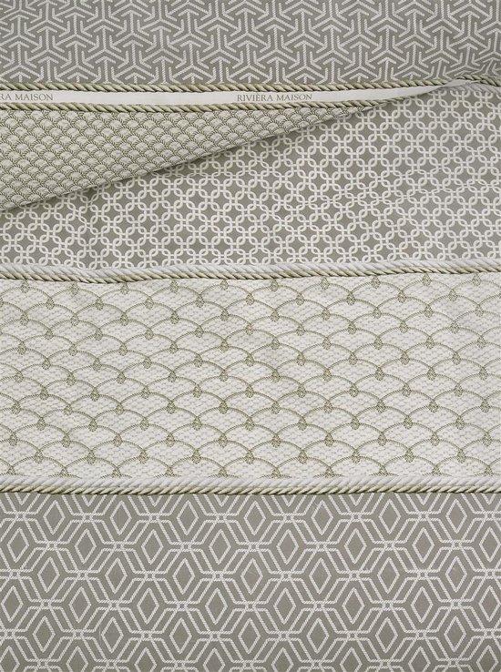 Riviera Maison Ropes dekbedovertrek - Lits-Jumeaux - 240x200/220 - Taupe
