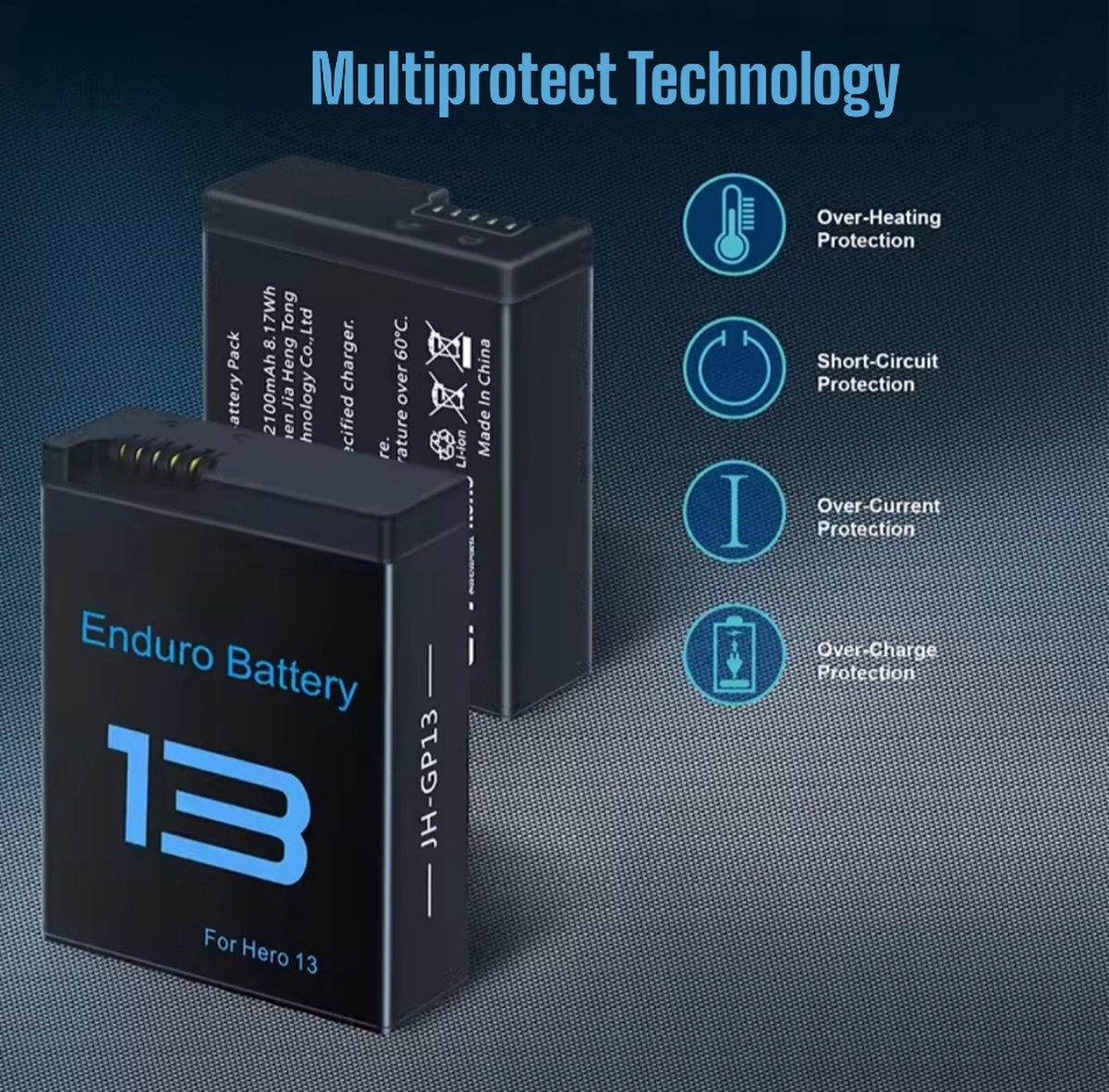 GoPro Hero 13 Batterij 2100mAh Smart thumbnail 6